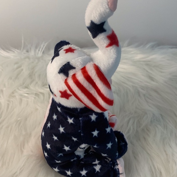 Ty (13) Righty 2000 Red and White Stuffed Animal Plush Toy - Picture 4 of 15